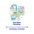 Grey water recycling concept icon