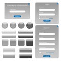 Grey Web Forms and Buttons