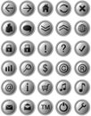 Grey web icons Royalty Free Stock Photo