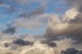 grey and white clouds on blue sky background Royalty Free Stock Photo