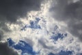 grey and white clouds on blue sky background Royalty Free Stock Photo