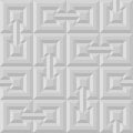 Grey or white 3d seamless pattern for geometry design