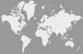 Grey and white dotted world map, vector illustration Royalty Free Stock Photo