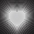 Grey and white paper layers heart shape Royalty Free Stock Photo