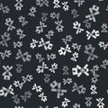Grey Windmill icon isolated seamless pattern on black background. Vector Royalty Free Stock Photo