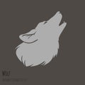 Grey Wolf Silhouette Royalty Free Stock Photo