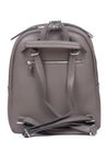 Grey woman's leather fashion backpack on white background Royalty Free Stock Photo