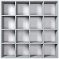 Grey wooden shelves