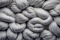 Grey wool yarns background