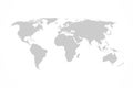 Grey world map vector illustration flat design.