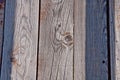 Grey weathered wood planks of a boardwalk Royalty Free Stock Photo