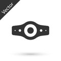 Grey Wrestling championship belt icon isolated on white background. Vector Royalty Free Stock Photo