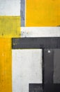 Grey and Yellow Abstract Art Painting