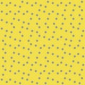 Grey and yellow polka dots vector seamless pattern background. Trendy backdrop of truchet generative art random circles
