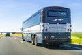 Greyhound bus on a freeway Royalty Free Stock Photo