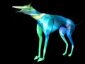 Greyhound colored 3D model 2 Royalty Free Stock Photo