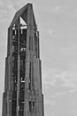 Greyscale of The Moser Tower under a cloudy sky during daytime in Naperville Royalty Free Stock Photo