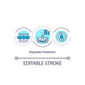 Greywater treatment concept icon