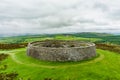 Grianan of Aileach, ancient drystone ring fort, located on top of Greenan Mountain in Inishowen, Co. Donegal, Ireland Royalty Free Stock Photo