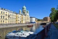 The Griboyedov canal embankment in St.Petersburg