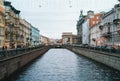 Griboyedov Canal in Saint Petersburg, Russia on a Winter Morning Royalty Free Stock Photo