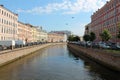 Griboyedov Canal - view from the Lion Bridge. St. Petersburg.