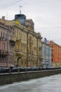 Griboyedovs canal in historical city center of Saint-Petersburg, winter view Royalty Free Stock Photo