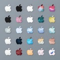 A collection of sleek, modern Apple icons and logos.