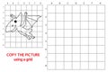 Grid copy the pteranodon Royalty Free Stock Photo