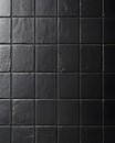Black Textured Tiles Background Dark Stone. Royalty Free Stock Photo