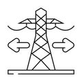 grid expansion electric line icon vector illustration Royalty Free Stock Photo