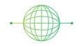 Grid globe network, global connection, vector design Generative AI Royalty Free Stock Photo