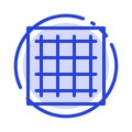 Grid, Graph, Drawing, area, software Blue Dotted Line Line Icon