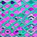 A grid of hexagons in shades of pink and purple, with a central diamond shape in white3, Generative AI Royalty Free Stock Photo