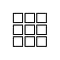 Grid icon Simple thin outline