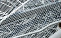 Grid iron and ferrous material in the landfill Royalty Free Stock Photo