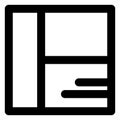 Grid, layout bold vector icon which can be easily modified or edited Royalty Free Stock Photo