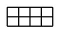Grid Layout Table Structure Vector Icon, vector design Generative AI Royalty Free Stock Photo