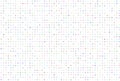 grid with letters special characters and numbers of ASCII code with random colors on white