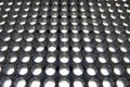 White LED Light Bulbs Array Up Close in Rows and Columns Royalty Free Stock Photo