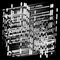 Grid, mesh abstract geometric pattern. segmented intersect lines. crossing dynamic stripes texture. random dashed streaks lattice