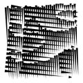 Grid, mesh abstract geometric pattern. segmented intersect lines. crossing dynamic stripes texture. random dashed streaks lattice