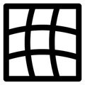 Grid, mesh bold vector icon which can be easily modified or edited Royalty Free Stock Photo