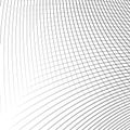 Grid - mesh of dynamic curved lines. Abstract geometric pattern. Royalty Free Stock Photo