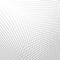 Grid - mesh of dynamic curved lines. Abstract geometric pattern. Royalty Free Stock Photo