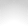 Grid - mesh of dynamic curved lines. Abstract geometric pattern. Royalty Free Stock Photo