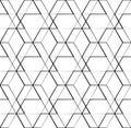 Grid, mesh geometric seamlessly repeatable pattern, monochrome b Royalty Free Stock Photo