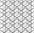 Grid, mesh geometric seamlessly repeatable pattern, monochrome b Royalty Free Stock Photo