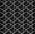 Grid, mesh geometric seamlessly repeatable pattern, monochrome b Royalty Free Stock Photo