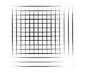 Grid, mesh, graticule with grungy, irregular lines. Grunge checkered grating, trellis, lattern pattern